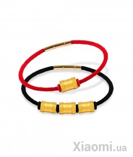 Золотой браслет Xiaomi LuckyME Gold  beads bracelet 17 см 2.1 г Black
